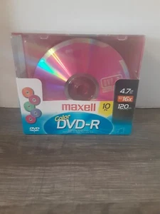 New Maxwell color DVD-R 10ct pack - Picture 1 of 2