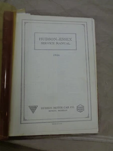 1926 Hudson Essex Service Shop Manual - Picture 1 of 12