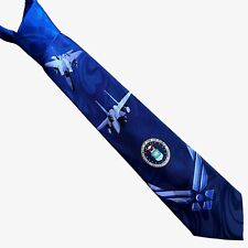 Vintage 90s Steven Harris United States Of American Air Force Polyester Tie