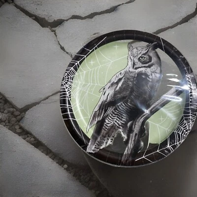 Party Creations Owl Spider Webs Dessert Cake 7" Plates 48 Total - Image 1 of 2