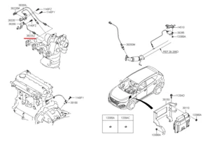 Genuine/OEM 392312A600 SENSOR-EXH.TEMPERATURE for Kia New Pride (Rio) - Picture 1 of 1