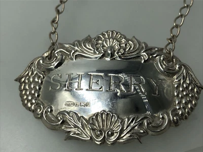 A Good Vintage Decantador Botella Etiqueta Sherry Broadway & Co Birmingham 1986 Foto 1 de 4