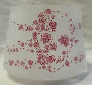 Yankee Candle Jar Shade Halloween PHANTASMAGORIA frosted crackle red rose skull - Picture 1 of 5