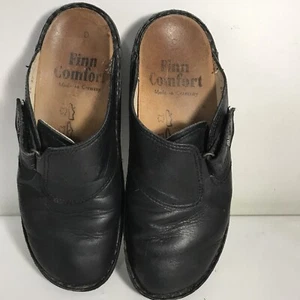 Womens Black Finn Comfort Aussee Slip On Monk Strap Mules Clogs EU 37 US 6.5 - Picture 1 of 7