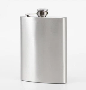 12oz Stainless Steel Alcohol Pocket Flask & Funnel Pocket Portable Bottle Stoup - Picture 1 of 5