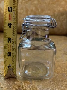 Glass Jar With Wire Bail - Picture 1 of 7