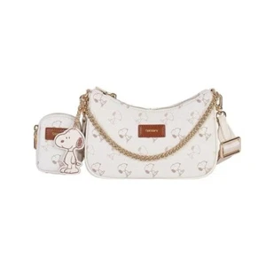 Peanuts Snoopy Shoulder Bag Crossbody Hand Bag with Detachable Pouch - Picture 1 of 6