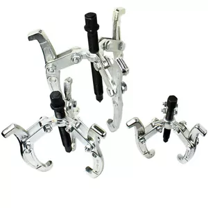 Juego de 3 PIEZAS tiradores de rodamientos de polea engranajes de mandíbula 3"" 4"" 6"" patas pequeñas reversibles - Imagen 1 de 5