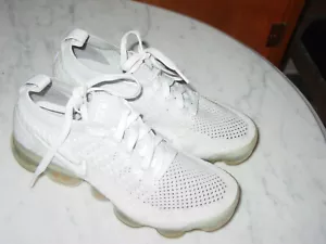 2017 Womens Nike Air Vapormax Flyknit 2 White/Platinum Running Shoes Size 6.5 - Picture 1 of 12