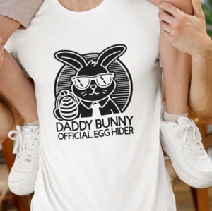 Camiseta Oficial Daddy Bunny Ocultador de Huevos Manga Corta Unisex Color Seleccionar Papá Camisa - Imagen 1 de 14