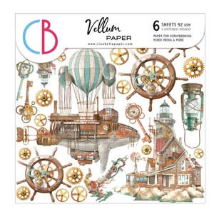 Ciao Bella Korallenriff 6"x 6" Pergament pingeliger Schnitt Set Steampunk Maritim Ozean Meer - Bild 1 von 7