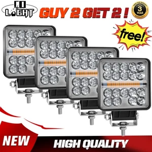 4PCS 12V LED Work Light Bar Flood Spot Lights Driving Lamp Offroad Car Truck SUV - Foto 1 di 10