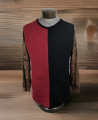 Блузка женская Sunshine and Rodeos M разноцветный леопардовый принт с длинным рукавом - Изображение 1 из 4