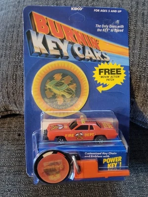 Kidco 1982 Burnin Key Car Dodge/Chrysler Fire Dept. car NOS Carded New! - Image 1 of 4