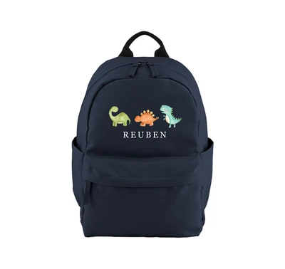 Personalised dinosaur Rucksack Backpack Toddler School Bag Boys Girls Any name - Image 1 of 4