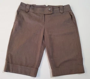 Pantaloncini corti marroni con polsini Tracy Evans Limited da donna taglia 11 tasche * - Foto 1 di 7