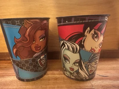 Set of 2 Mattel 2014 Monster High Collectible Cups Reusable Plastic Cups 16 Oz - Image 1 of 4