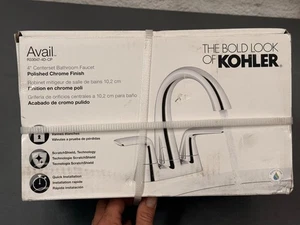 KOHLER Avail™ 2 Handle 4" Centerset Bathroom Sink Faucet, Polished Chrome Finish - Picture 1 of 7