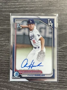2024 Bowman Draft Chase Harlan Chrome Auto 1st #CPA-CHA Dodgers - Picture 1 of 2