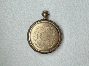 Antique Pocket Watch Elgin 14k Gold Filled Hunting Case 7j 6s Movement Parts - Picture 1 of 15