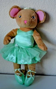 Angelina Ballerina 13 Zoll bewegliche Plüsch Maus Puppe grün Tutu Ballettkleid 2005 - Bild 1 von 4