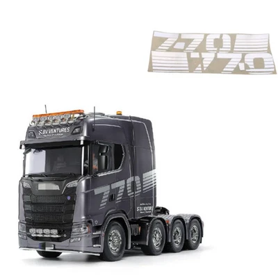 Tamiya 1/14 RC Truck Tractor Scania 770s Metal Sticker Logo Paste DIY Parts - Image 1 of 4