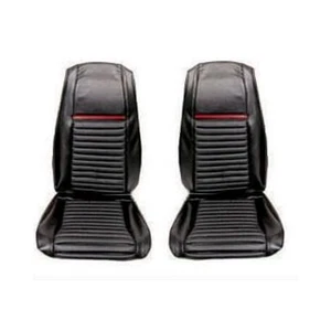69-M-BUCK-BK-RD Scott Drake Mach 1 Front Bucket Seat Upholstery (Black/Red) - Bild 1 von 1