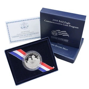 2008 S American Bald Eagle Proof Commem CN-Clad Half Dollar OGP & COA - Picture 1 of 8