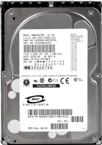 Disque Dur DELL 06H925 MAN3367MC 36GB 10000T/min 8MB SCSI U160 3.5'' - Photo 1/3