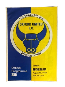 Oxford United v Rotherham United - Division 3 - Played 18/08/1979 - For Charity - Picture 1 of 1