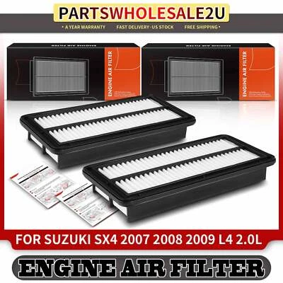 2x Filtro de aire del motor para Suzuki SX4 2007 2008 2009 L4 2,0 L 1378080J00 61949005 Foto 1 de 4