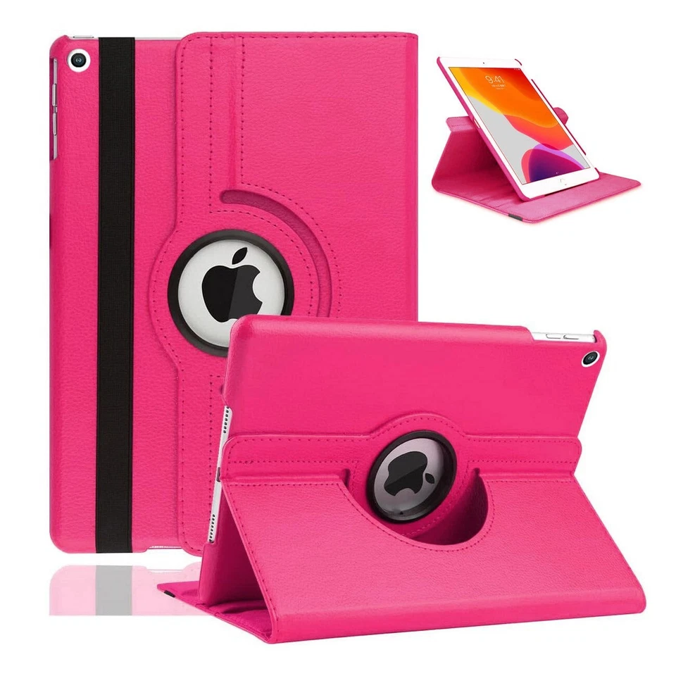 For iPad 7th 8th 9th Case 10.2 inch 360 Degrees Rotating PU Leather Cover 360 - Image 1 of 4