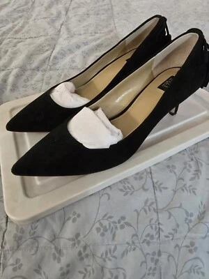 GILI Beautiful Black Suede Heels Shoes 8M MWOB - Image 1 of 4