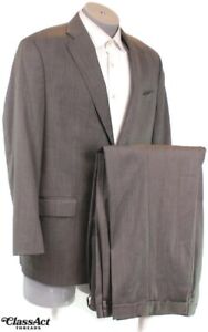 Costume homme Lauren Ralph Lauren 2 pièces laine 2 Btn gris 41R fronts plissés taille 34"