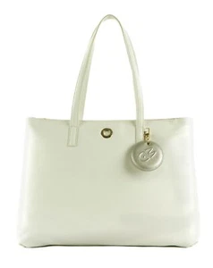 MANDARINA DUCK Mellow Leather Shopper Optical White - Foto 1 di 5