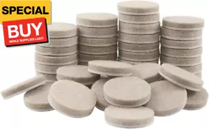 Super Sliders 1 Inch Round Felt Self-Stick Furniture Sliders for Hardwood Floors - Picture 1 of 5