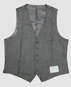 Perry Ellis Portfolio Men's Gray Slim Fit Herringbone Suit Vest Waistcoat M - Picture 1 of 2