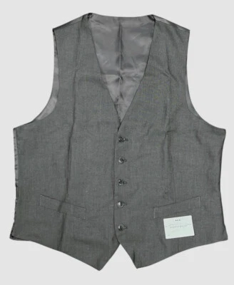 Perry Ellis Portfolio Men's Gray Slim Fit Herringbone Suit Vest Waistcoat M - Image 1 of 2