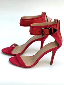 Zara Rojo Tira en Tobillo Sandalias Tacón Alto UK3 EUR36 US6 Ref. 3606 201 - Imagen 1 de 10