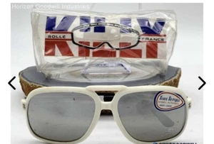 Rare Vtg Jean Claude Killy White Aviator Sunglasses - Picture 1 of 7