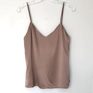 L'Agence Jane V-Neck Spaghetti Strap Silk Tank in Sparrow Size XS/TP  ($195) - Picture 1 of 6
