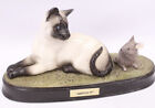 Beswick 11 3/4&quot; Long Siamese Cat &amp; Mouse Ceramic  Figurine Watch It  Excellent