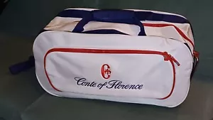 Borsa palestra Conte of Florence in pvc bianco, blu e rosso. Nuova con tracolla. - Foto 1 di 7