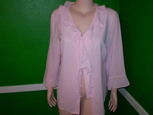 NEW NWT KC STUDIO FRILLY 10  MEDIUM BLOUSE TOP SHIRT FOR DRESS SUIT - Picture 1 of 1