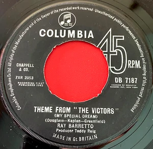 Ray Barretto Theme From The Victors 7" UK ORIG 1963 Columbia DB 7187 Film VINYL - Bild 1 von 6