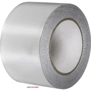 YBS Aluminium Foil Tape 75mm x 50m Adhesive Reflective face sealing joints - Picture 1 of 1