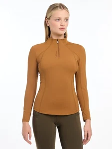 LeMieux Base Layer Ginger; Sweat Wicking, UV Protection, Antimicrobial Riding - Picture 1 of 15