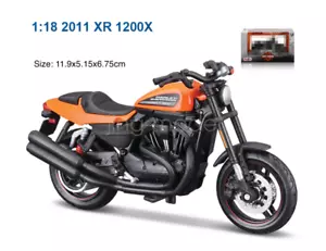 Maisto 1:18 Orange 2011 XR 1200X Sports Model Diecast Metal Motorcycle - Picture 1 of 2