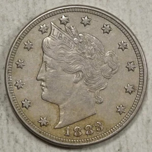1883 With Cents Liberty Nickel, Almost Uncirculated 0311-02 - Picture 1 of 3