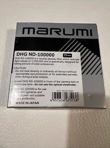 Marumi 77mm DHG ND100000 Neutral Density 5.0 Solar Eclipse Filter - Picture 1 of 6